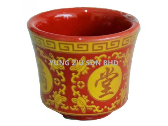 RED CERAMICS CUP(4.5*4CM)(1PCS)CNY(9343)